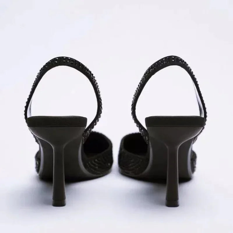 Damen Slingback Pumps mit Funkelakzenten