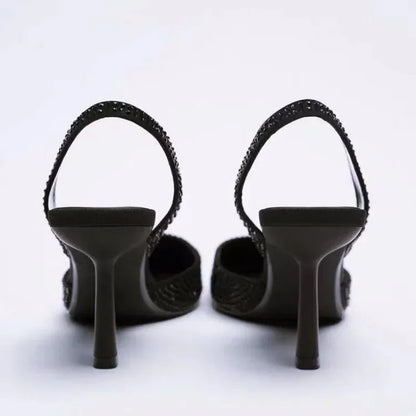 Damen Slingback Pumps mit Funkelakzenten