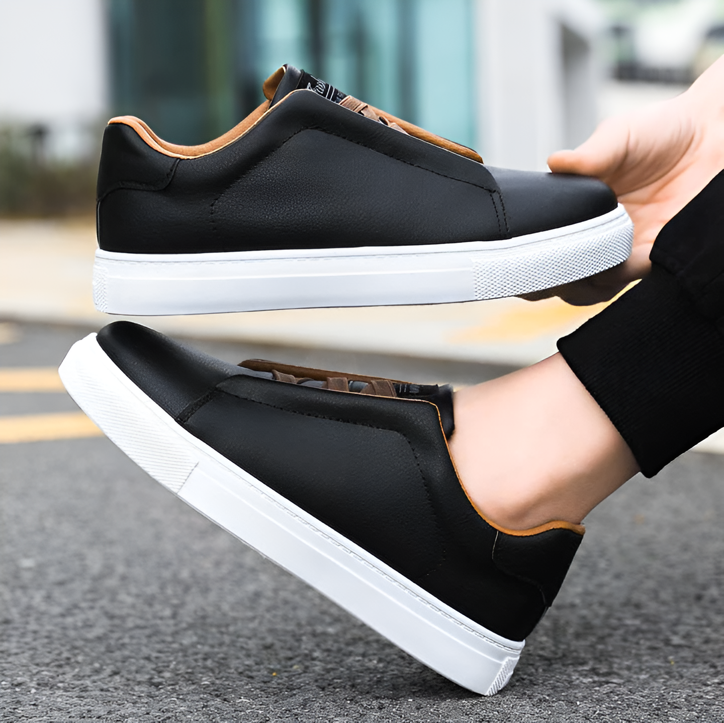 Alexander Herren Sneaker Leder Weiß