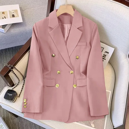 Eleganter Herrenblazer Doppelreihe Goldknöpfe