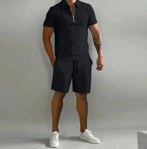 Herren Poloshirt Kurzarm mit Shorts Set - Norvielle