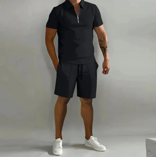 Herren Poloshirt Kurzarm mit Shorts Set - Norvielle
