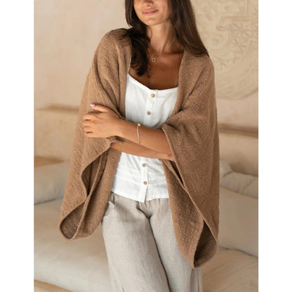 Damen Strickcardigan Offene Front Fatima