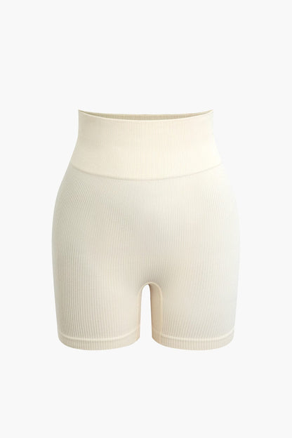 Damen Sport-Set Nahtlos Crop- Yoga-Shorts
