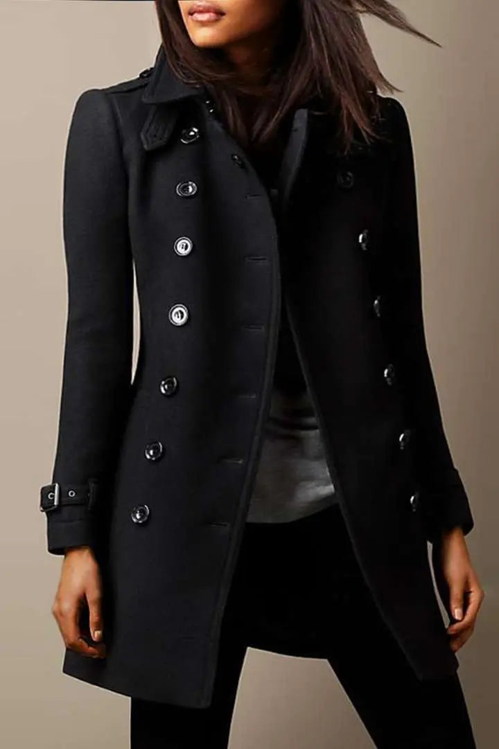 Adelina Damen Trenchcoat Lang Elegantes Design - Norvielle