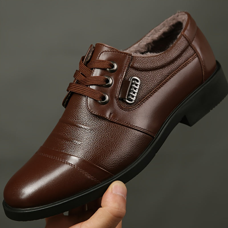 Havren Herren Winterschuhe Schnürung Warmfutter Schwarz - Norvielle