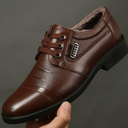 Havren Herren Winterschuhe Schnürung Warmfutter Schwarz - Norvielle
