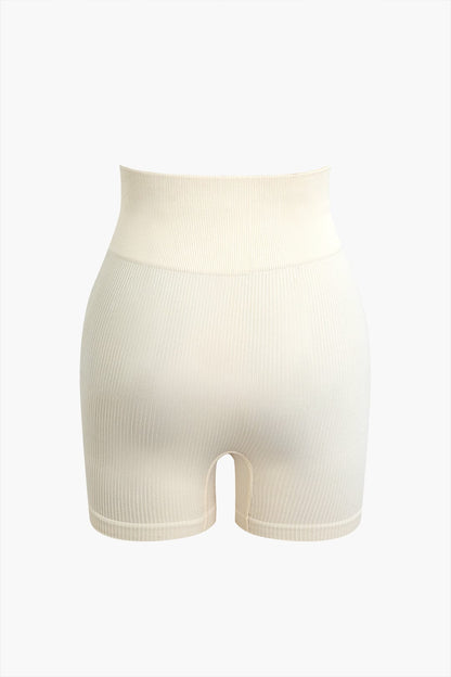 Damen Sport-Set Nahtlos Crop- Yoga-Shorts