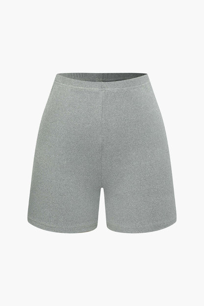 Damen Zweiteiler-Set Bustier- und Shorts Elegantes Design