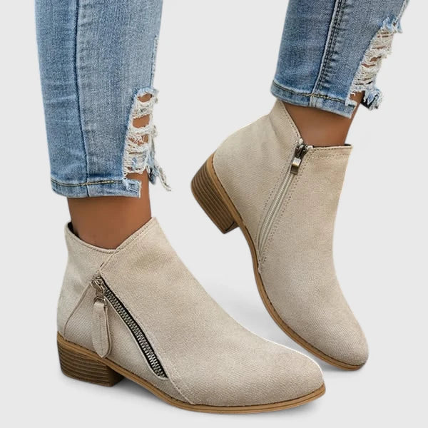 Damen Orthopädische Stiefelette Reißverschluss