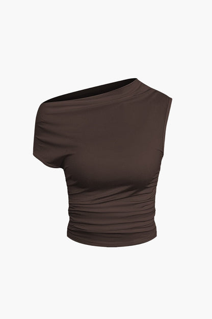 Damen One-Shoulder- und Minirock Set