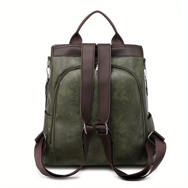 Damen Anti-Diebstahl Rucksack Veganer Stadt-Backpack