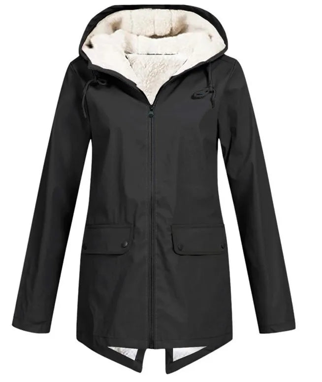 Norvielle Damen Wasserdichte Fleecejacke