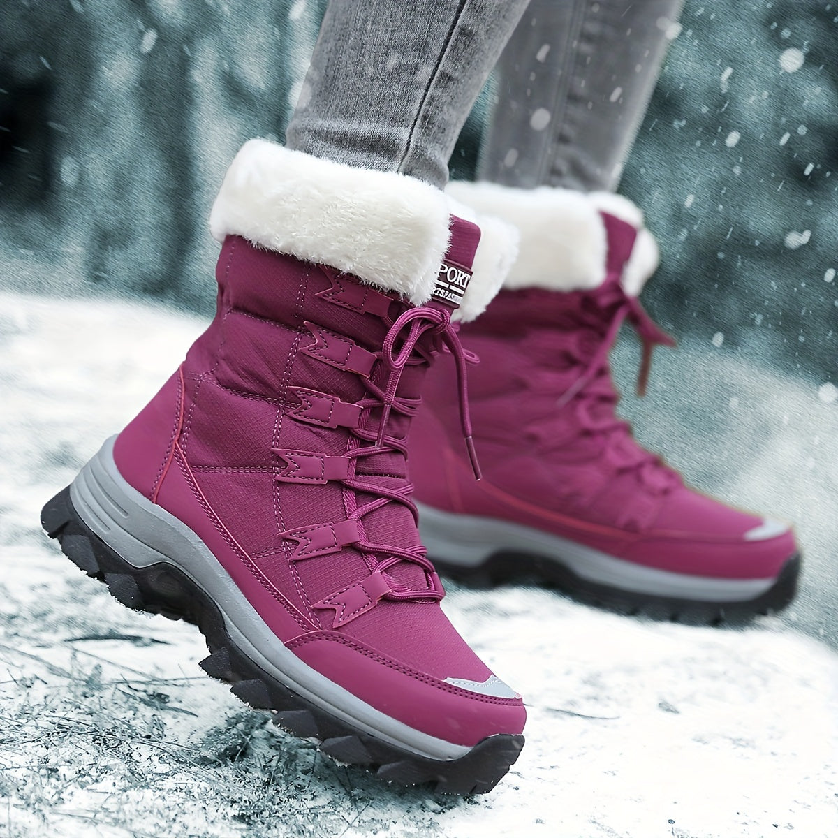 Damen Winterstiefel Wasserfest Rutschfest