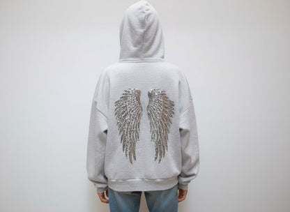 Avelyn Oversized Hoodie Rückseite mit Flügeldetail