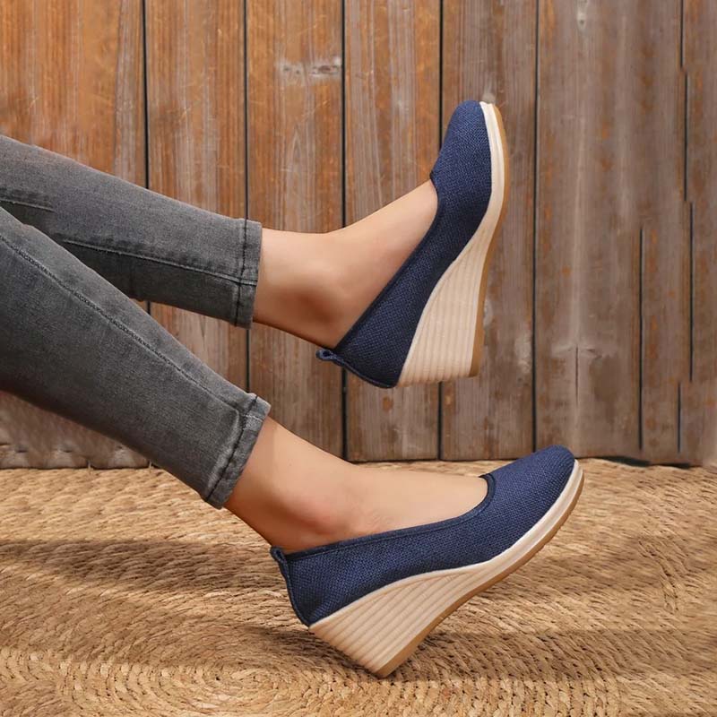 Norvielle Damen Keilschuhe Lässig