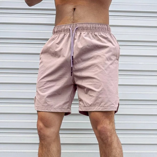 Herren Badeshorts Atmungsaktiv Einfarbig Mit Kordel