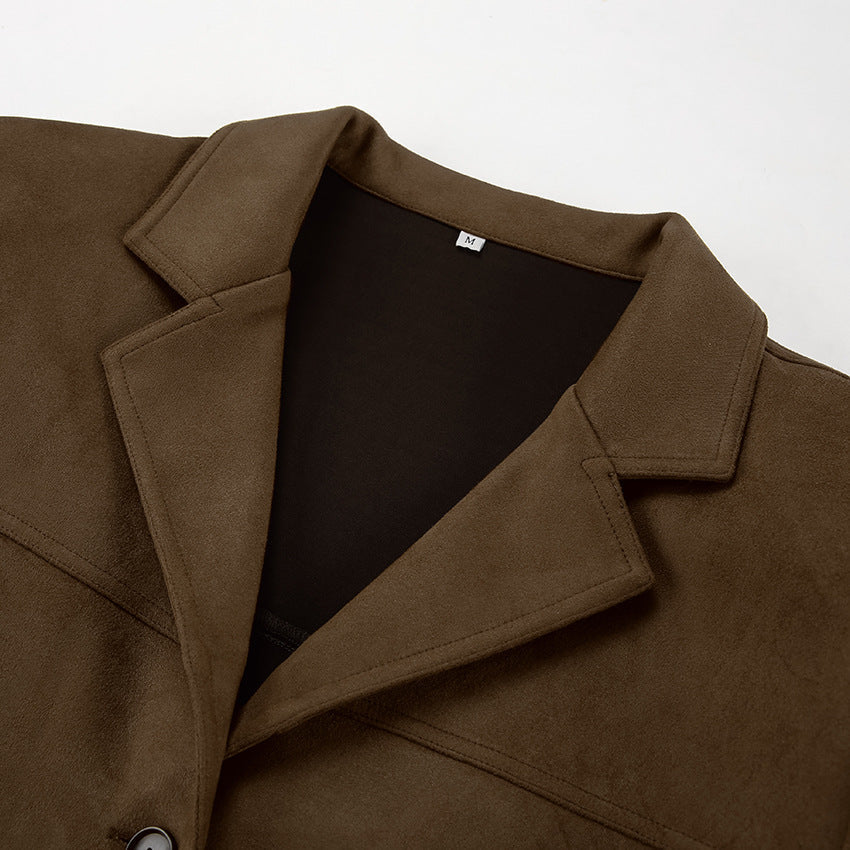 Damen Übergangsjacke Wildleder-Optik
