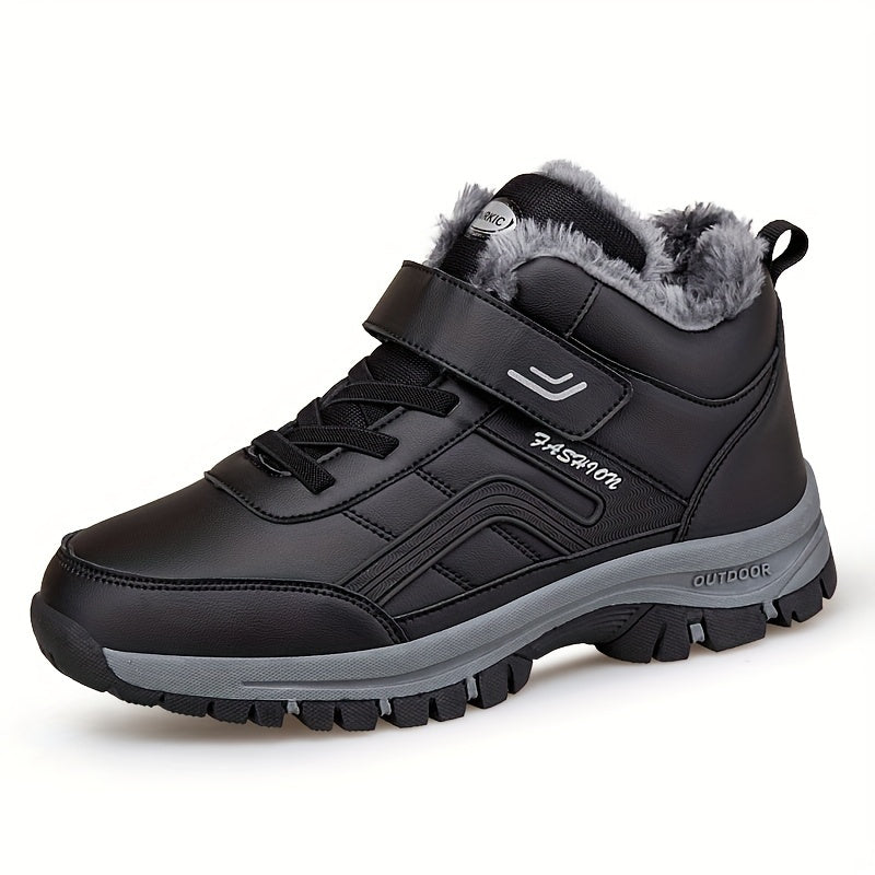 Herren Winterstiefel Sneaker-Stil Warmfutter Mittelhoher Schnitt