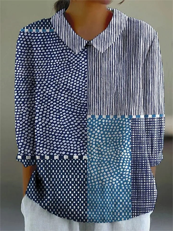 Damen Bluse mit Farbdruck Bunt - Norvielle