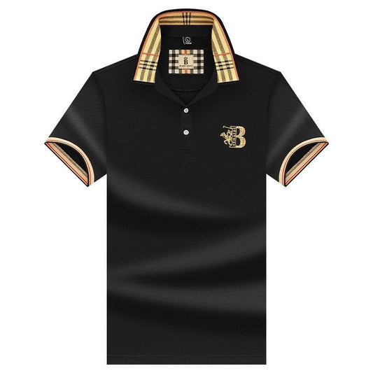 Herren Polo-Shirt Kurzarm Karomuster Business - Eveloria