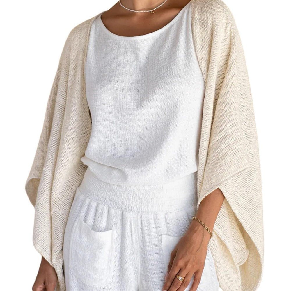 Damen Strickcardigan Offene Front Fatima - Norvielle