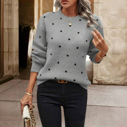 Lilah Damen Strickpullover Gepunktet