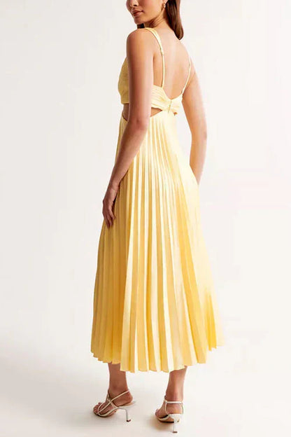 Damen Festliches Kleid Plissee