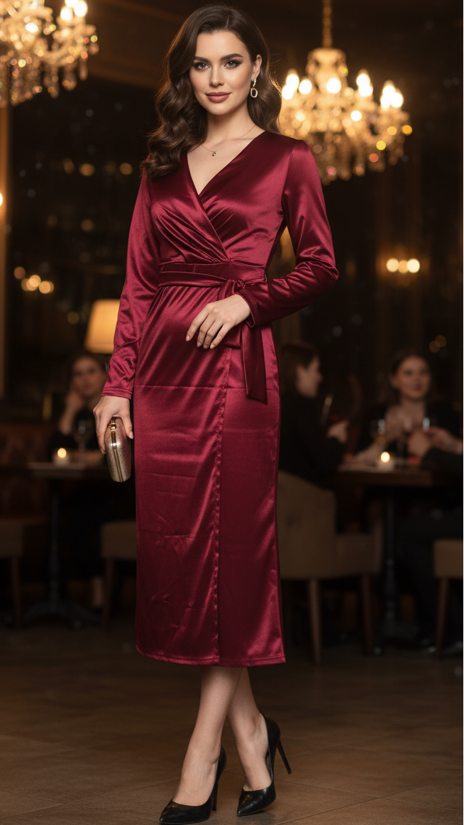 Damen Midikleid Wickelkleid Jasmin Farbe nicht spezifiziert, daher - Norvielle