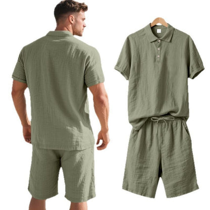 Norvielle Damen Kurzärmliges Poloshirt und Shorts Strandanzug