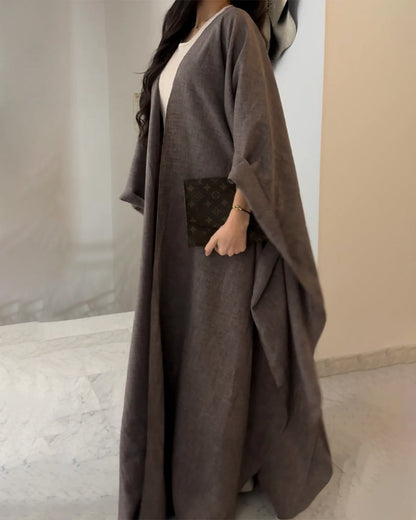 Elegantes Damen Maxi-Kleid Lang Fließend Abaya