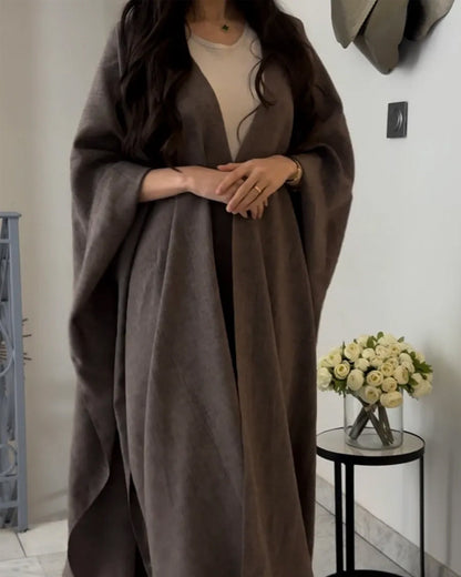 Elegantes Damen Maxi-Kleid Lang Fließend Abaya