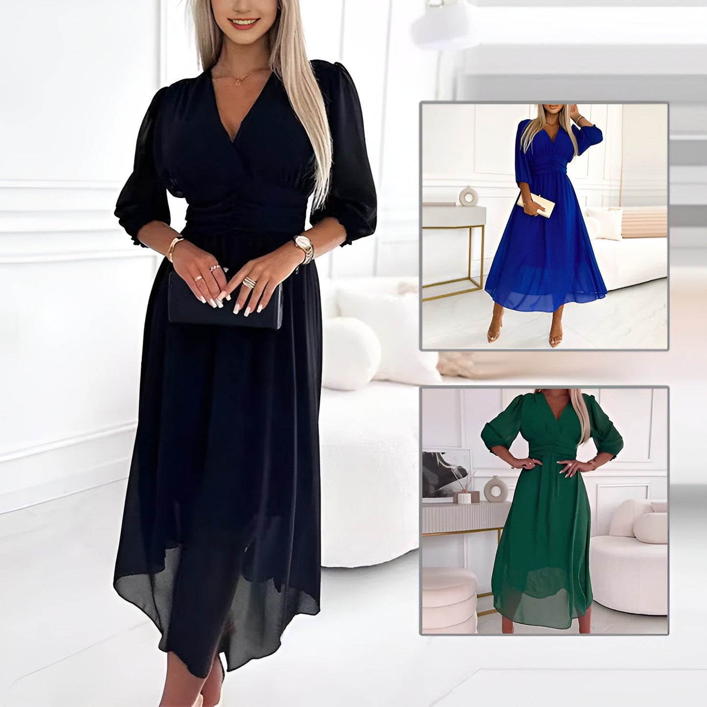 Damen Kleid Luftig Elegant