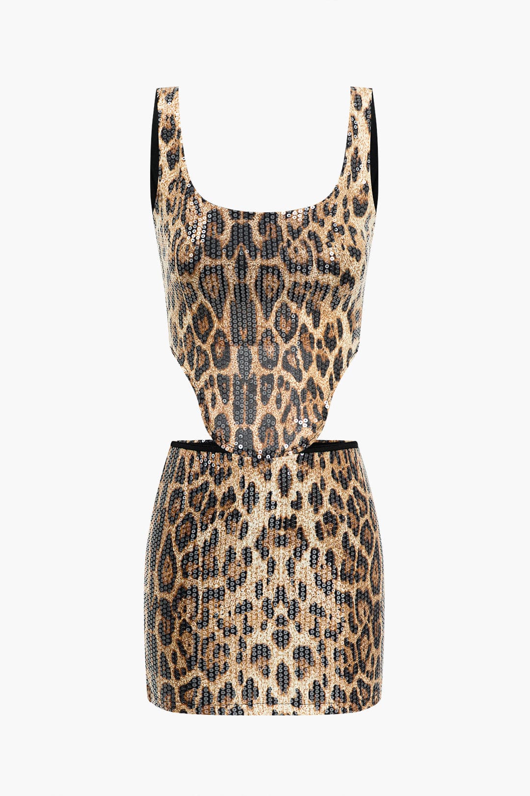 Damen Leo-Print und Minirock Set Selbstbewusstes Statement-Outfit