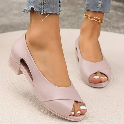Norvielle Damen Orthopädische Hackensandale Elegantes Leder