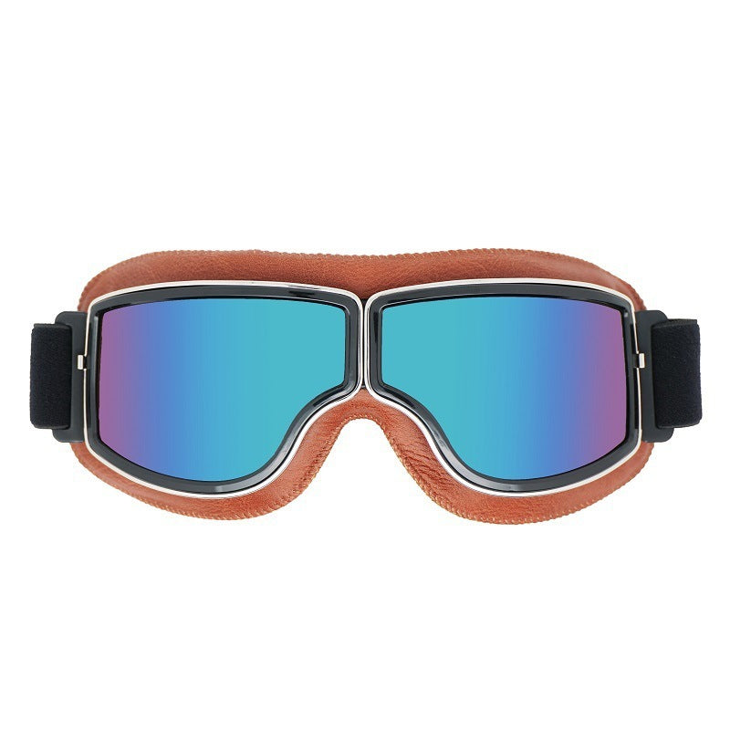 Herren Motorradbrille Polarisiert Vintage-Design