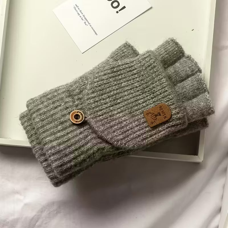 Herren Winter Handschuhe Fingerlos Warm Bequem
