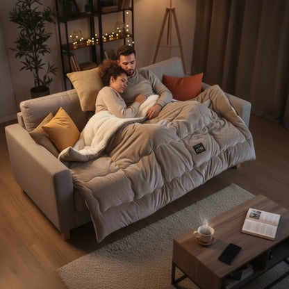 Sherpa-Decke Lambswool Atmungsaktiv Wärme Beige