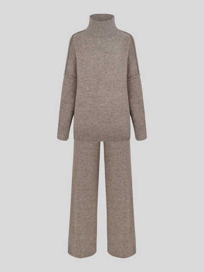 Damen Oversize Strickpullover Lounge-Set Gemütlich