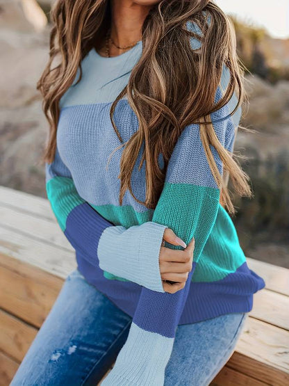 Norvielle Damen Strickpullover Gestreift