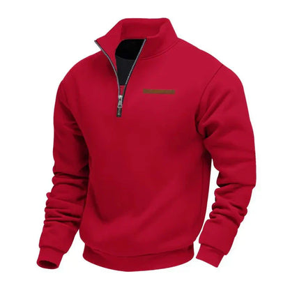 Herren Sport Sweatshirt Reißverschluss Stehkragen Warm