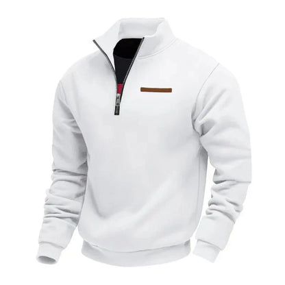 Herren Sport Sweatshirt Reißverschluss Stehkragen Warm