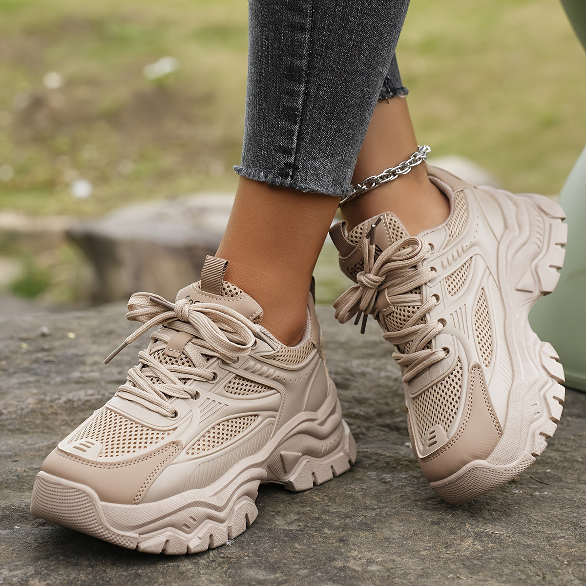 Norvielle Damen Plateau Sneaker Moderner Look