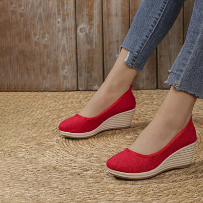 Norvielle Damen Keilschuhe Lässig