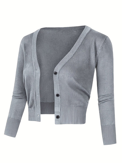 Norvielle Damen Bolerojacke Knopfverschluss