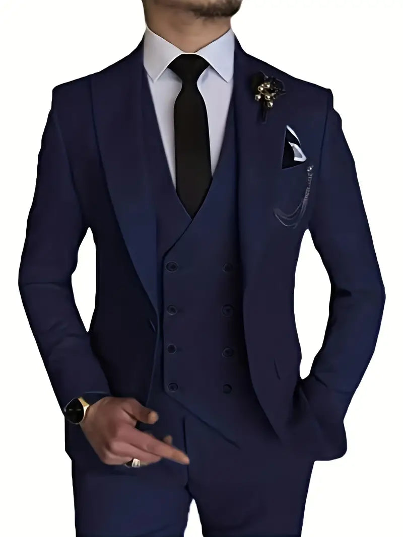 Herren Business-Anzug Blazer, Weste und Hose