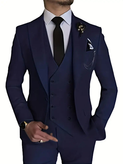 Herren Business-Anzug Blazer, Weste und Hose