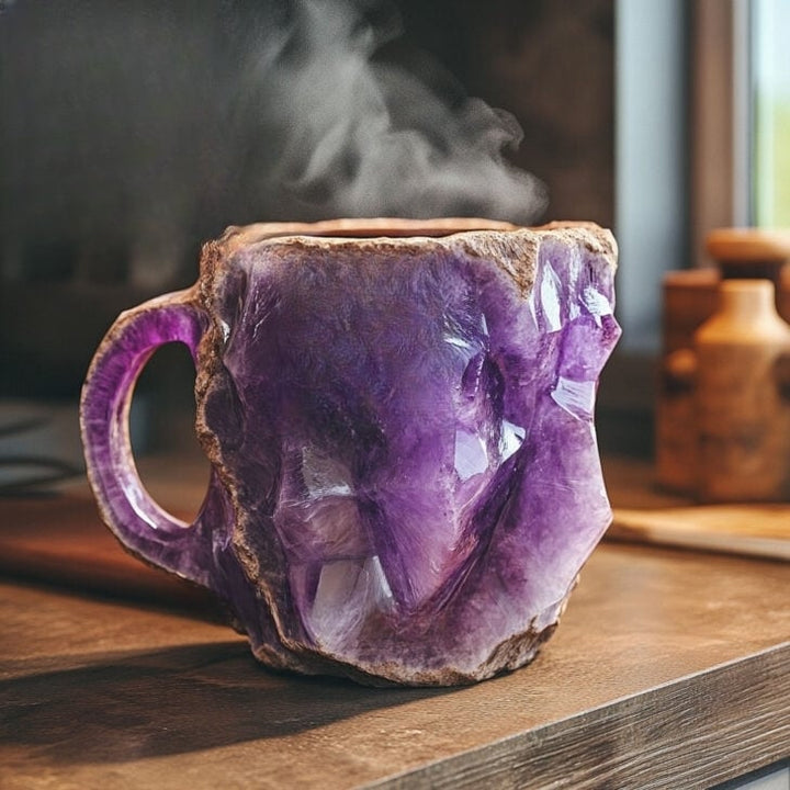 Handgefertigte Kaffeetasse Mineral-Kristall Isolierend 350ml