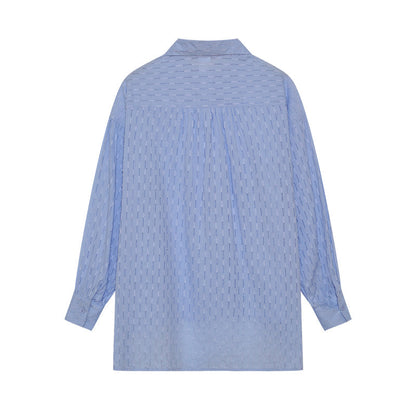 Damen Zweiteiler Oversize Baumwollmix Bluse und Shorts