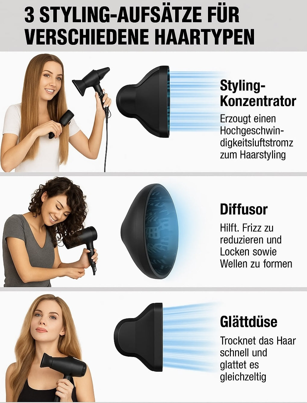 Professioneller Haartrockner Schnell Styling